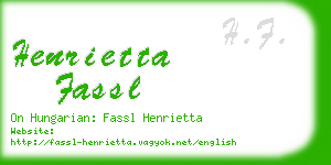 henrietta fassl business card